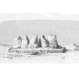 6. Ruina de una calle de piedra, hacia 1861