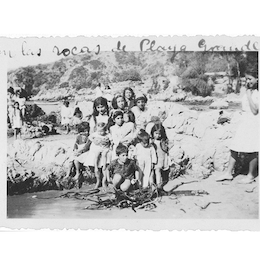 Colonia Escolar en Playa Grande. Enero 1943.