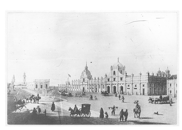 2. Plaza de Armas de Santiago hacia 1830.