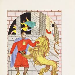 11. El Cid se enfrenta a un león.